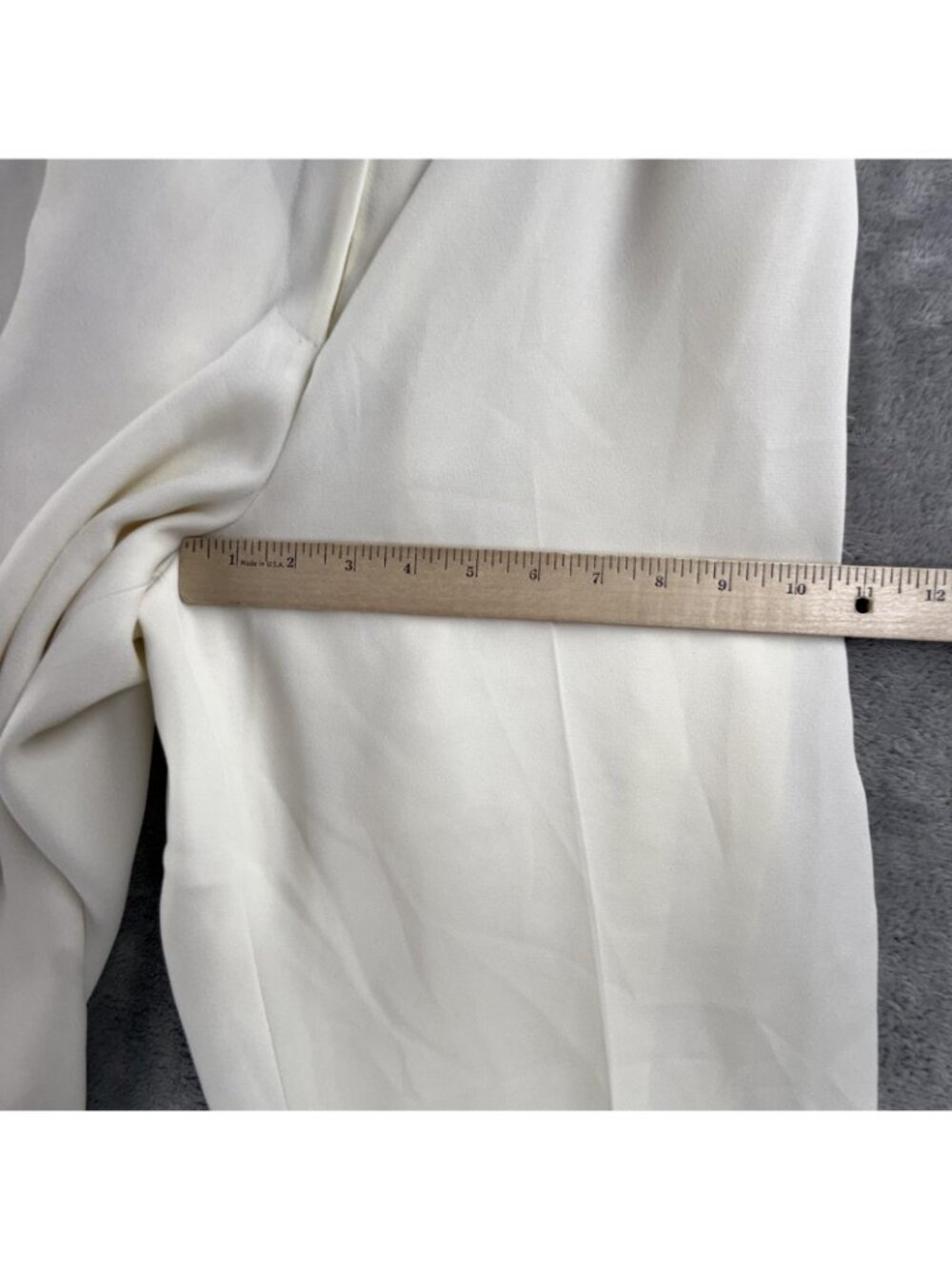Vintage Criscione Dress Pants Womens Medium White Crepe Pleated Tapered USA Made - Picture 14 of 16